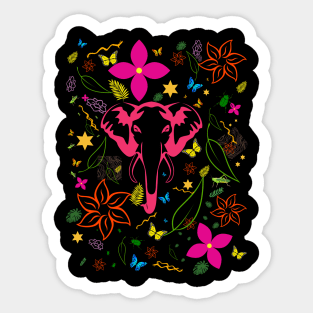 Pink elephant Sticker